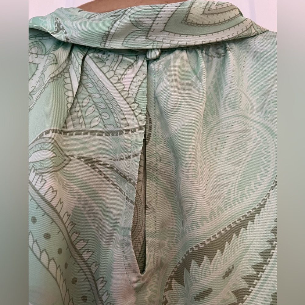 INC International Concepts Mint Paisley Sleeveless Blouse NWT Size M - Picture 10 of 10
